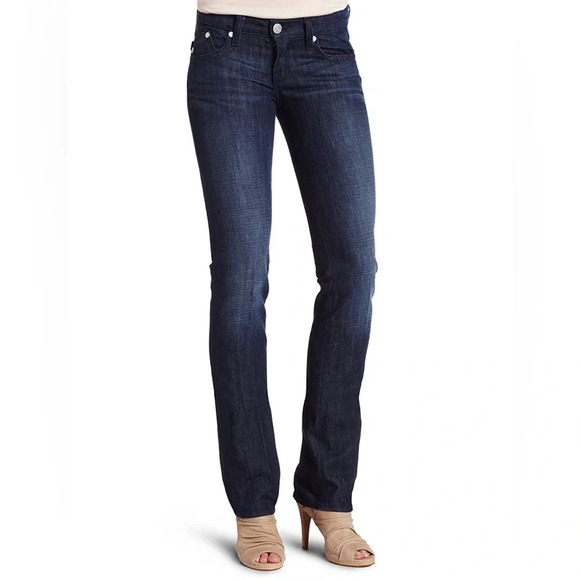 ROCK & REPUBLIC Stella Low Rise Straight Jeans in Adore‎ Blue - Picture 1 of 6